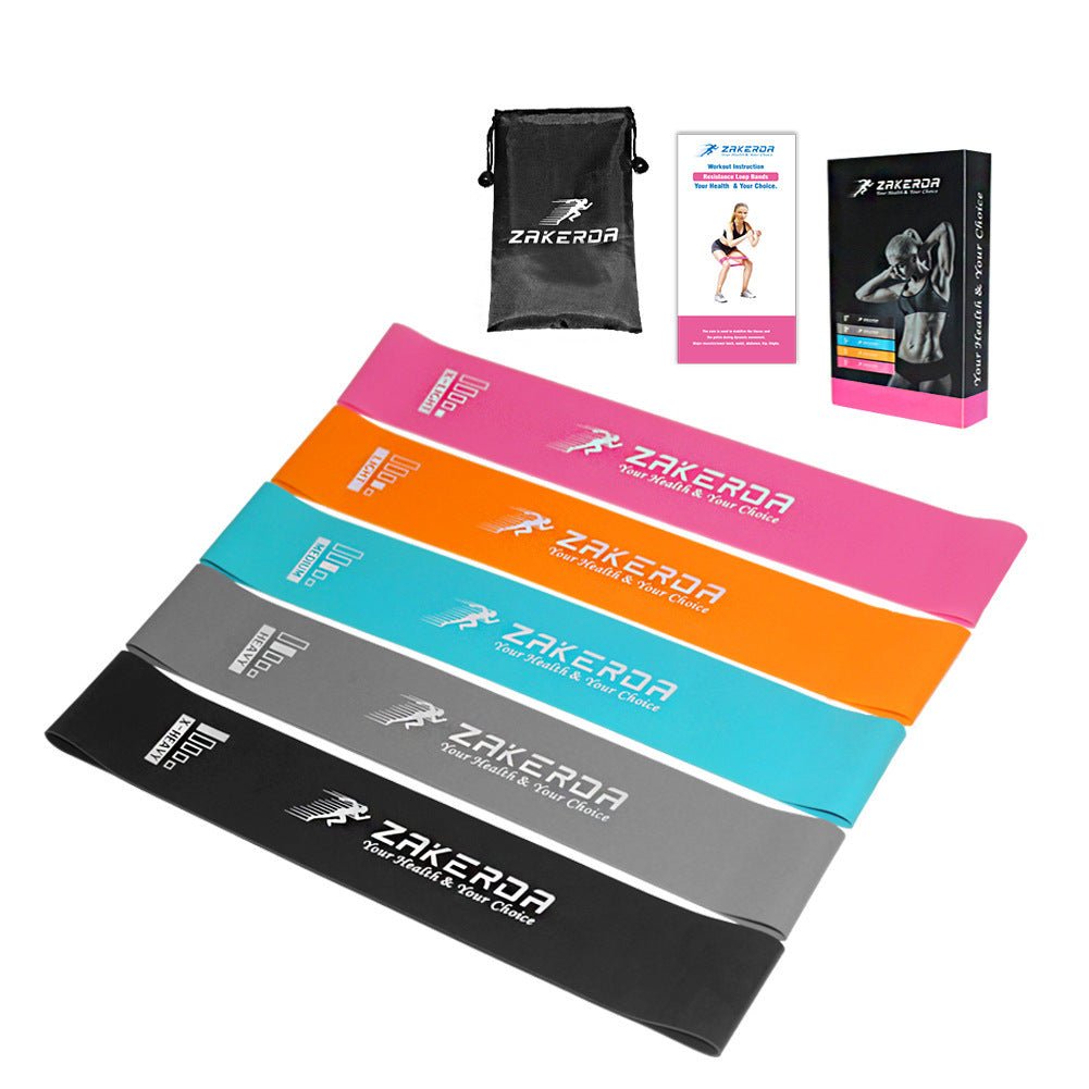 Yoga Resistance Bands Set - Indoor/Outdoor Fitness Pilates Elastic Workout Gear - silverfoxgoods